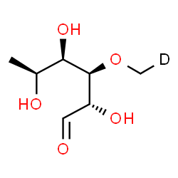 ChemSpider 2D Image | 6-Deoxy-3-O-(~2~H_1_)methyl-L-galactose | C7H13DO5