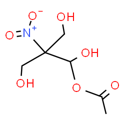 ChemSpider 2D Image | 1,3-Dihydroxy-2-(hydroxymethyl)-2-nitropropyl acetate | C6H11NO7