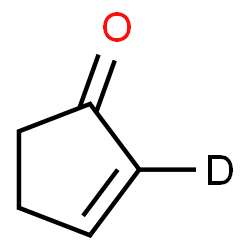 ChemSpider 2D Image | (2-~2~H)-2-Cyclopenten-1-one | C5H5DO