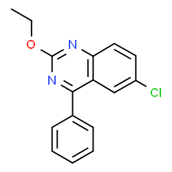 ChemSpider 2D Image | 6-Chloro-2-ethoxy-4-phenylquinazoline | C16H13ClN2O