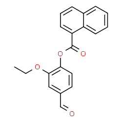 ChemSpider 2D Image | 2-Ethoxy-4-formylphenyl 1-naphthoate | C20H16O4