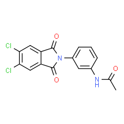 ChemSpider 2D Image | N-[3-(5,6-Dichloro-1,3-dioxo-1,3-dihydro-2H-isoindol-2-yl)phenyl]acetamide | C16H10Cl2N2O3