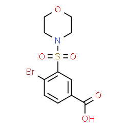 ChemSpider 2D Image | 4-Bromo-3-(4-morpholinylsulfonyl)benzoic acid | C11H12BrNO5S