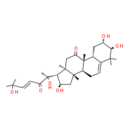 ChemSpider 2D Image | (1S,2S,4R,9alpha,16alpha,23E)-1,2,16,20,25-Pentahydroxy-9,10,14-trimethyl-4,9-cyclo-9,10-secocholesta-5,23-diene-11,22-dione | C30H46O7