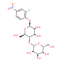 ChemSpider 2D Image | 2-Chloro-4-nitrophenyl 4-O-beta-D-gulopyranosyl-beta-D-glucopyranoside | C18H24ClNO13