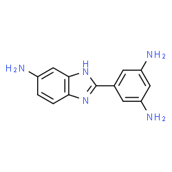 ChemSpider 2D Image | 5-(5-Amino-1H-benzimidazol-2-yl)benzene-1,3-diamine | C13H13N5