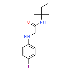 ChemSpider 2D Image | N~2~-(4-Iodophenyl)-N-(2-methyl-2-butanyl)glycinamide | C13H19IN2O