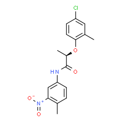 ChemSpider 2D Image | (2R)-2-(4-Chloro-2-methylphenoxy)-N-(4-methyl-3-nitrophenyl)propanamide | C17H17ClN2O4