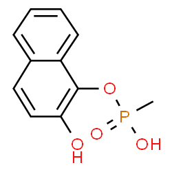 ChemSpider 2D Image | 2-Hydroxy-1-naphthyl hydrogen methylphosphonate | C11H11O4P