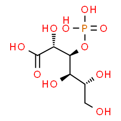 ChemSpider 2D Image | 3-O-Phosphono-D-gluconic acid | C6H13O10P