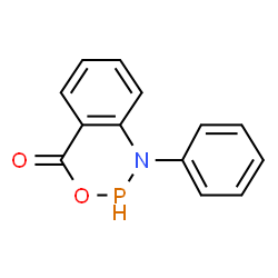 ChemSpider 2D Image | 1-Phenyl-1,2-dihydro-4H-3,1,2-benzoxazaphosphinin-4-one | C13H10NO2P