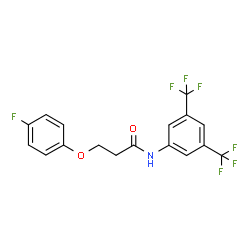 ChemSpider 2D Image | N-[3,5-Bis(trifluoromethyl)phenyl]-3-(4-fluorophenoxy)propanamide | C17H12F7NO2