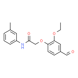 ChemSpider 2D Image | 2-(2-Ethoxy-4-formylphenoxy)-N-(3-methylphenyl)acetamide | C18H19NO4