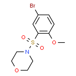 ChemSpider 2D Image | 4-((5-Bromo-2-methoxyphenyl)sulfonyl)morpholine | C11H14BrNO4S