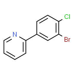 ChemSpider 2D Image | 2-(3-Bromo-4-chlorophenyl)pyridine | C11H7BrClN