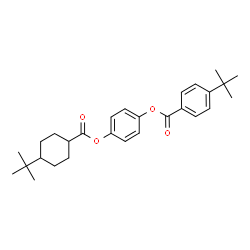ChemSpider 2D Image | 4-({[4-(2-Methyl-2-propanyl)cyclohexyl]carbonyl}oxy)phenyl 4-(2-methyl-2-propanyl)benzoate | C28H36O4