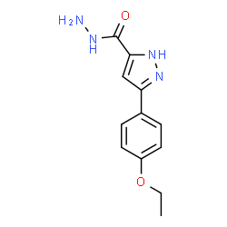 ChemSpider 2D Image | 3-(4-Ethoxyphenyl)-1H-pyrazole-5-carbohydrazide | C12H14N4O2