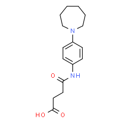 ChemSpider 2D Image | 3-{[4-(AZEPAN-1-YL)PHENYL]CARBAMOYL}PROPANOIC ACID | C16H22N2O3