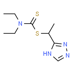 ChemSpider 2D Image | 1-(4H-1,2,4-Triazol-3-yl)ethyl diethylcarbamodithioate | C9H16N4S2