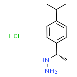 ChemSpider 2D Image | [(1S)-1-(4-Isopropylphenyl)ethyl]hydrazine hydrochloride (1:1) | C11H19ClN2