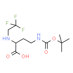 ChemSpider 2D Image | 4-({[(2-Methyl-2-propanyl)oxy]carbonyl}amino)-2-[(2,2,2-trifluoroethyl)amino]butanoic acid | C11H19F3N2O4