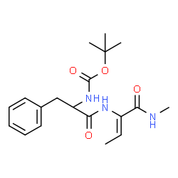 ChemSpider 2D Image | N-[(2Z)-1-(Methylamino)-1-oxo-2-buten-2-yl]-Nalpha-{[(2-methyl-2-propanyl)oxy]carbonyl}phenylalaninamide | C19H27N3O4