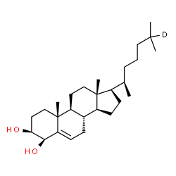 ChemSpider 2D Image | (3beta,4beta)-(25-~2~H)Cholest-5-ene-3,4-diol | C27H45DO2
