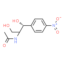 ChemSpider 2D Image | N-[(1R)-1,3-Dihydroxy-1-(4-nitrophenyl)-2-propanyl]acetamide | C11H14N2O5