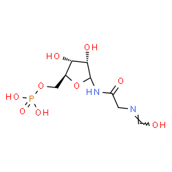 ChemSpider 2D Image | N-[(E)-N-(Hydroxymethylene)glycyl]-5-O-phosphono-L-ribofuranosylamine | C8H15N2O9P