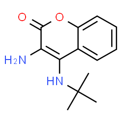ChemSpider 2D Image | 3-Amino-4-tert-butylamino-chromen-2-one | C13H16N2O2