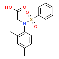 ChemSpider 2D Image | N-(2,4-Dimethylphenyl)-N-(phenylsulfonyl)glycine | C16H17NO4S