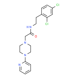ChemSpider 2D Image | N-[2-(2,4-Dichlorophenyl)ethyl]-2-[4-(2-pyridinyl)-1-piperazinyl]acetamide | C19H22Cl2N4O