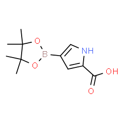 ChemSpider 2D Image | 4-(4,4,5,5-Tetramethyl-1,3,2-dioxaborolan-2-yl)-1H-pyrrole-2-carboxylic acid | C11H16BNO4