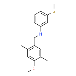 ChemSpider 2D Image | N-(4-Methoxy-2,5-dimethylbenzyl)-3-(methylsulfanyl)aniline | C17H21NOS