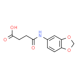 ChemSpider 2D Image | N-Benzo[1,3]dioxol-5-yl-succinamic acid | C11H11NO5