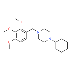 ChemSpider 2D Image | 1-Cyclohexyl-4-(2,3,4-trimethoxybenzyl)piperazine | C20H32N2O3