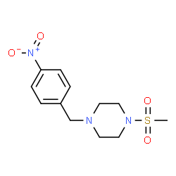 ChemSpider 2D Image | 1-(Methylsulfonyl)-4-(4-nitrobenzyl)piperazine | C12H17N3O4S