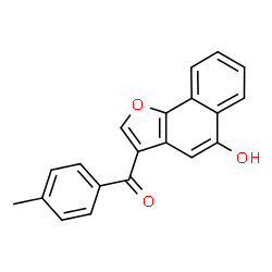 ChemSpider 2D Image | (5-Hydroxynaphtho[1,2-b]furan-3-yl)(4-methylphenyl)methanone | C20H14O3