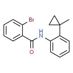 ChemSpider 2D Image | 2-Bromo-N-[2-(1-methylcyclopropyl)phenyl]benzamide | C17H16BrNO