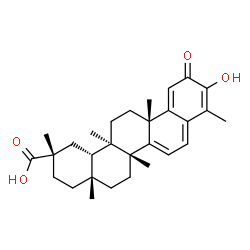 ChemSpider 2D Image | (2S,4aR,6aR,12bS,14aR,14bS)-10-Hydroxy-2,4a,6a,9,12b,14a-hexamethyl-11-oxo-1,2,3,4,4a,5,6,6a,11,12b,13,14,14a,14b-tetradecahydro-2-picenecarboxylic acid | C29H38O4