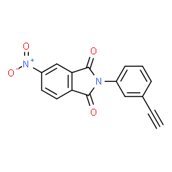 ChemSpider 2D Image | 2-(3-Ethynyl-phenyl)-5-nitro-isoindole-1,3-dione | C16H8N2O4