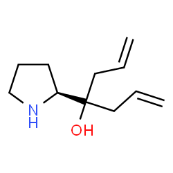 ChemSpider 2D Image | 4-[(2S)-2-Pyrrolidinyl]-1,6-heptadien-4-ol | C11H19NO