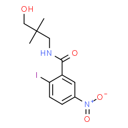 ChemSpider 2D Image | N-(3-Hydroxy-2,2-dimethylpropyl)-2-iodo-5-nitrobenzamide | C12H15IN2O4