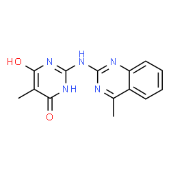ChemSpider 2D Image | 5-methyl-2-[(4-methylquinazolin-2-yl)amino]pyrimidine-4,6-diol | C14H13N5O2