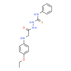 ChemSpider 2D Image | 2-{[(4-Ethoxyphenyl)amino]acetyl}-N-phenylhydrazinecarbothioamide | C17H20N4O2S