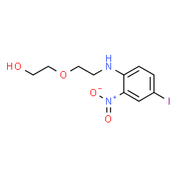 ChemSpider 2D Image | 2-{2-[(4-Iodo-2-nitrophenyl)amino]ethoxy}ethanol | C10H13IN2O4