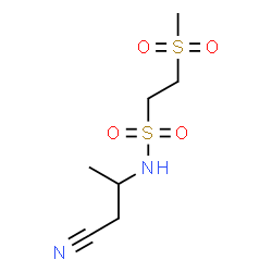 ChemSpider 2D Image | N-(1-Cyano-2-propanyl)-2-(methylsulfonyl)ethanesulfonamide | C7H14N2O4S2