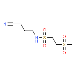 ChemSpider 2D Image | N-(3-Cyanopropyl)-2-(methylsulfonyl)ethanesulfonamide | C7H14N2O4S2