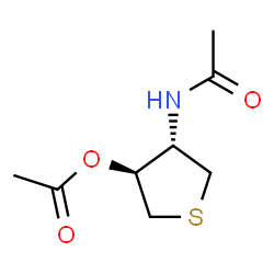 ChemSpider 2D Image | (3S,4S)-4-acetamidothiolan-3-yl acetate | C8H13NO3S