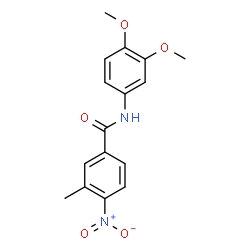 ChemSpider 2D Image | N-(3,4-Dimethoxyphenyl)-3-methyl-4-nitrobenzamide | C16H16N2O5